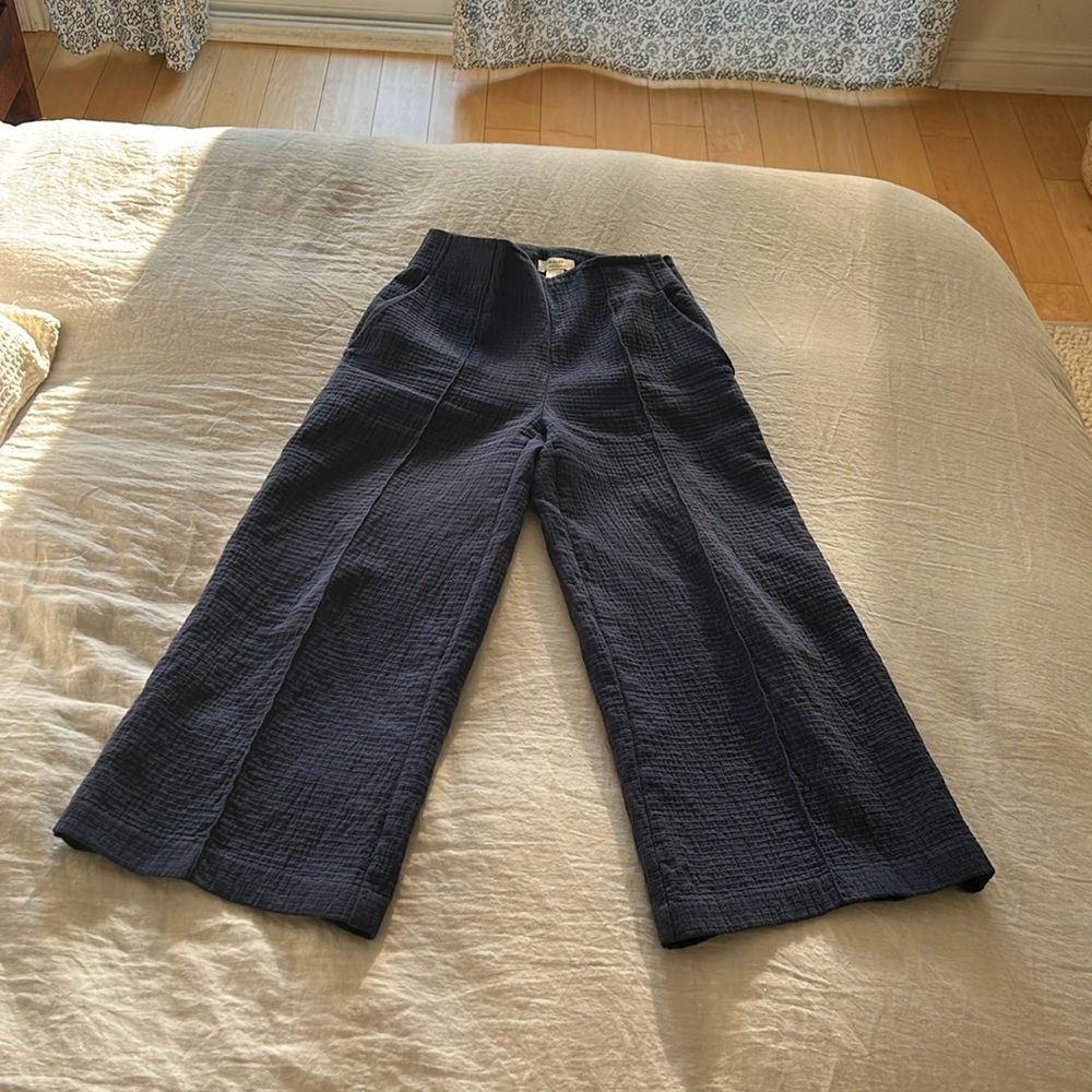 Maeve by Anthropologie wide leg blue pants